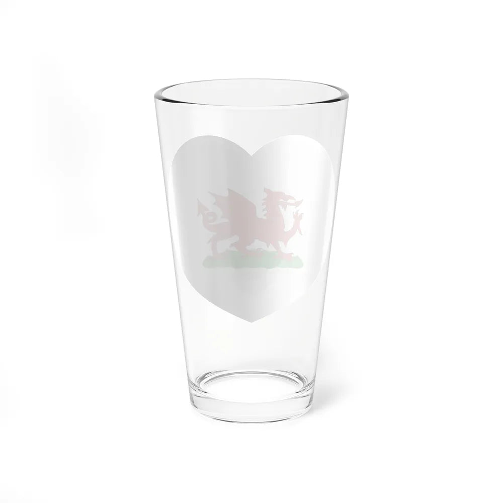 Heart Flag of Wales 1807-1953 - Pint Glass 16oz-Go Mug Yourself