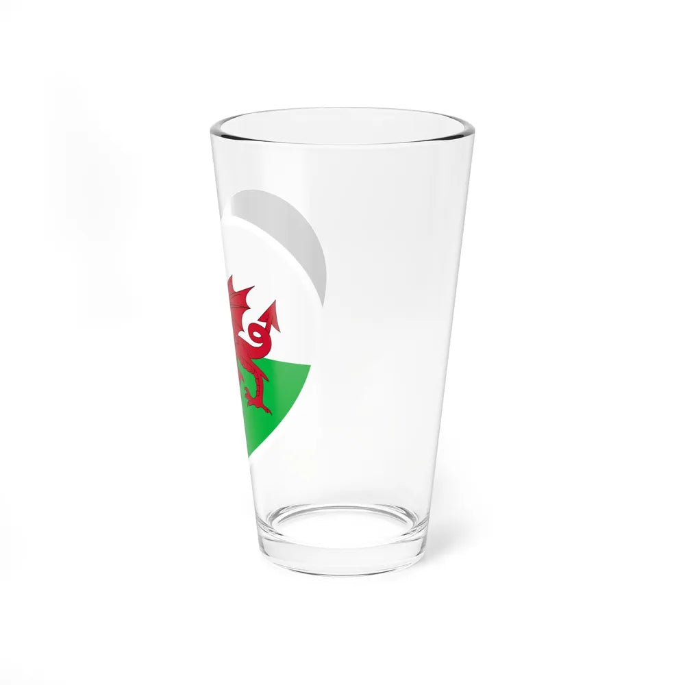 Heart Flag of Wales - Pint Glass 16oz-Go Mug Yourself