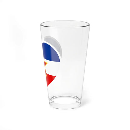 Heart Flag of Yugoslavia - Pint Glass 16oz-Go Mug Yourself