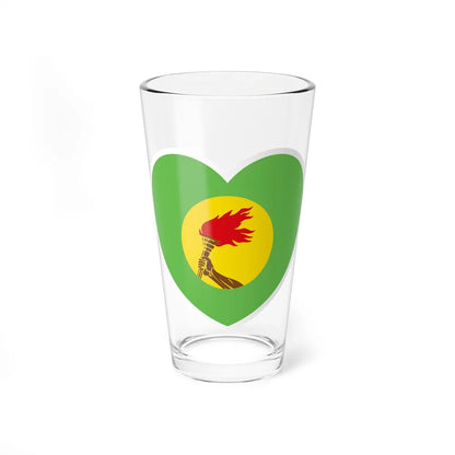 Heart Flag of Zaire - Pint Glass 16oz-16oz-Go Mug Yourself