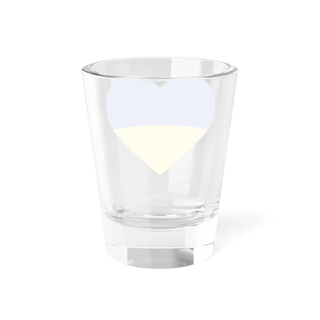 Heart-shaped Ukrainian flag (Ukraine) Shot Glass 1.5oz - Go Mug Yourself