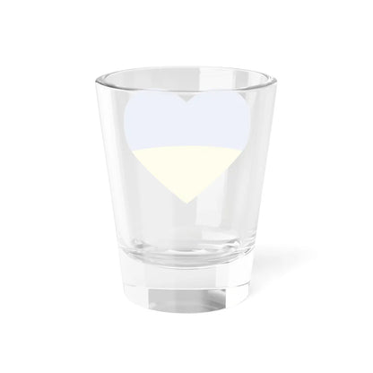 Heart-shaped Ukrainian flag (Ukraine) Shot Glass 1.5oz - Go Mug Yourself