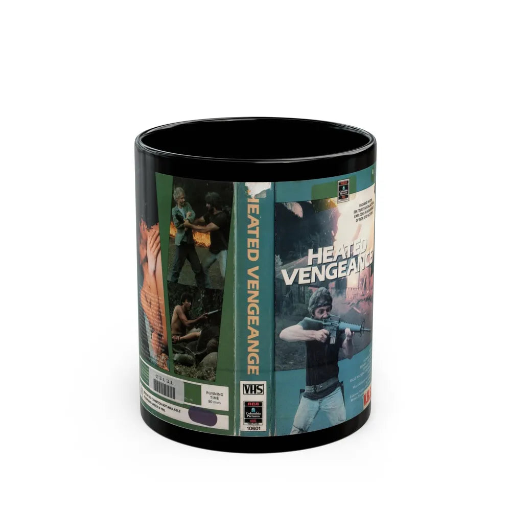 HEATED VENGEANCE (VHS COVER) - Black Coffee Mug-11oz-Go Mug Yourself