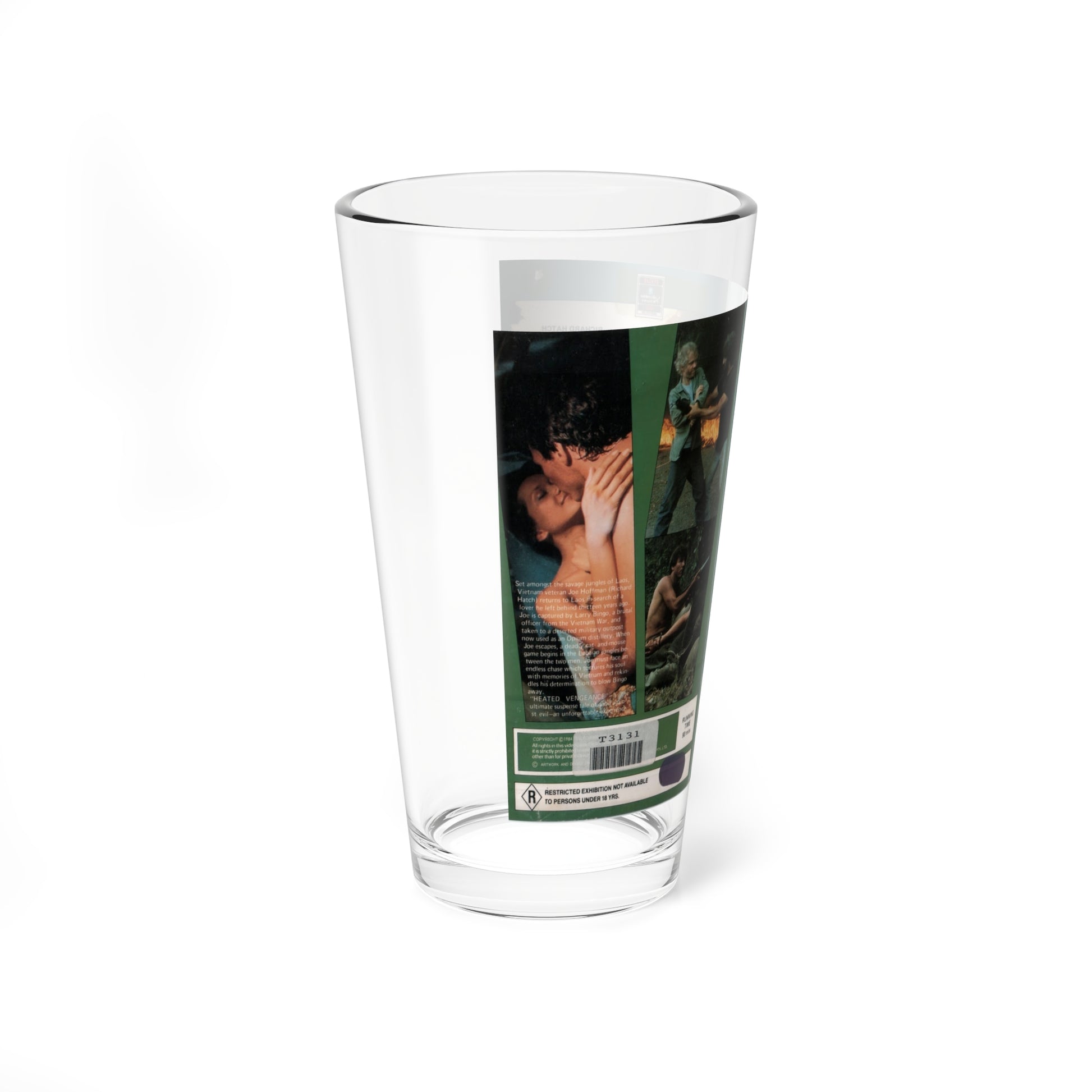 HEATED VENGEANCE (VHS COVER) Pint Glass 16oz-Go Mug Yourself