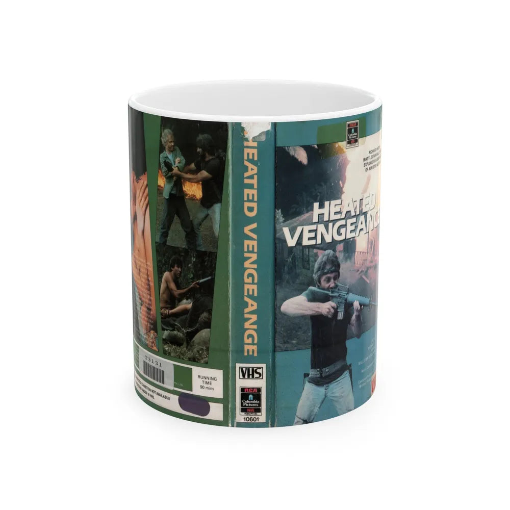 HEATED VENGEANCE (VHS COVER) - White Coffee Mug-11oz-Go Mug Yourself