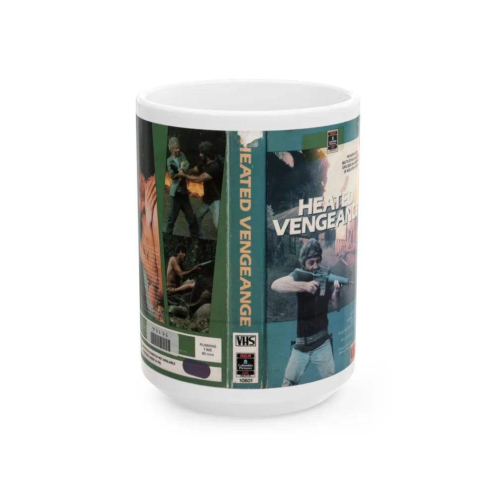 HEATED VENGEANCE (VHS COVER) - White Coffee Mug-15oz-Go Mug Yourself