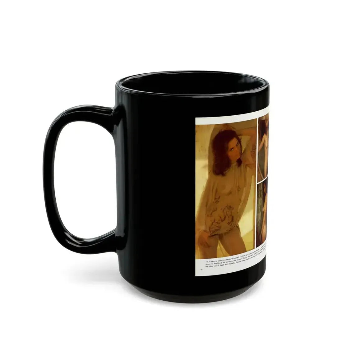 Heather Menzies #10 - Nudes (Vintage Female Icon) Black Coffee Mug - Go Mug Yourself