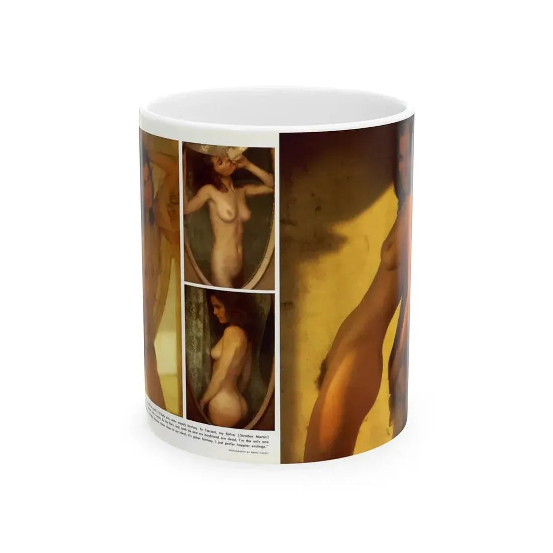 Heather Menzies #10 - Nudes (Vintage Female Icon) White Coffee Mug 11oz - Go Mug Yourself