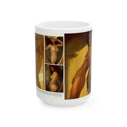 Heather Menzies #10 - Nudes (Vintage Female Icon) White Coffee Mug 15oz - Go Mug Yourself