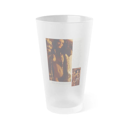 Heather Menzies #11 - Nude (Vintage Female Icon) Frosted Pint Glass 16oz-16oz-Frosted-Go Mug Yourself