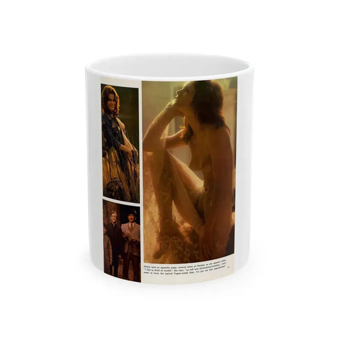 Heather Menzies #12 - Nude (Vintage Female Icon) White Coffee Mug 11oz - Go Mug Yourself