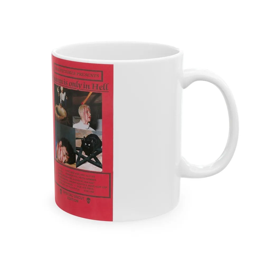 HEAVEN IS ONLY IN HELL VINK PICTURES PRESENTS (VHS COVER) - White Coffee Mug-Go Mug Yourself