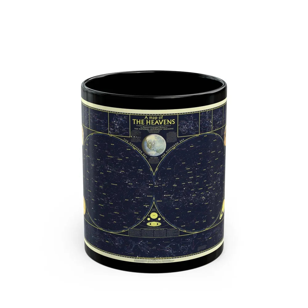 Heavens, The 1 (1957) (Map) Black Coffee Mug-11oz-Go Mug Yourself