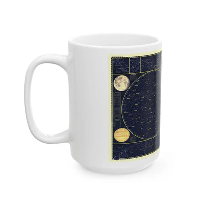 Heavens, The 1 (1957) (Map) White Coffee Mug-Go Mug Yourself