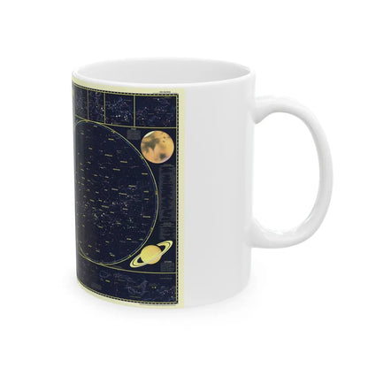 Heavens, The 1 (1957) (Map) White Coffee Mug-Go Mug Yourself