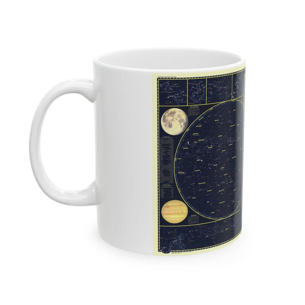 Heavens, The 1 (1957) (Map) White Coffee Mug-Go Mug Yourself