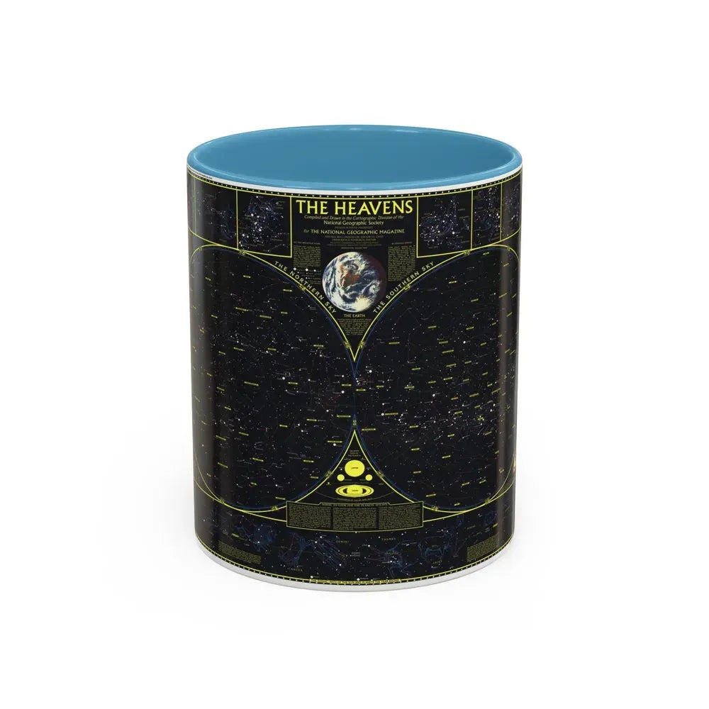 Heavens. The (1970) (Map) Accent Coffee Mug 11oz Light Blue - Go Mug Yourself