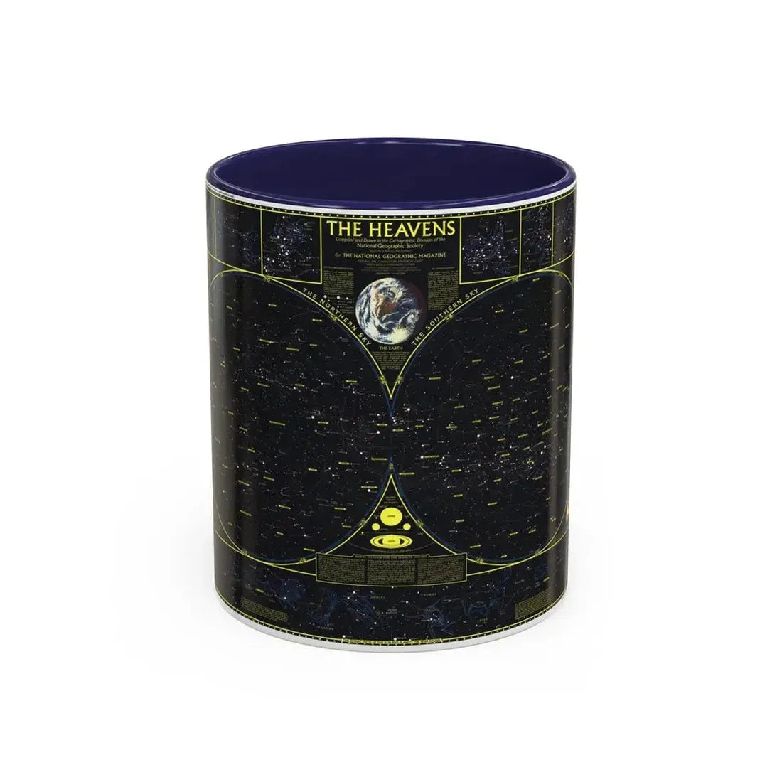 Heavens. The (1970) (Map) Accent Coffee Mug 11oz Navy - Go Mug Yourself
