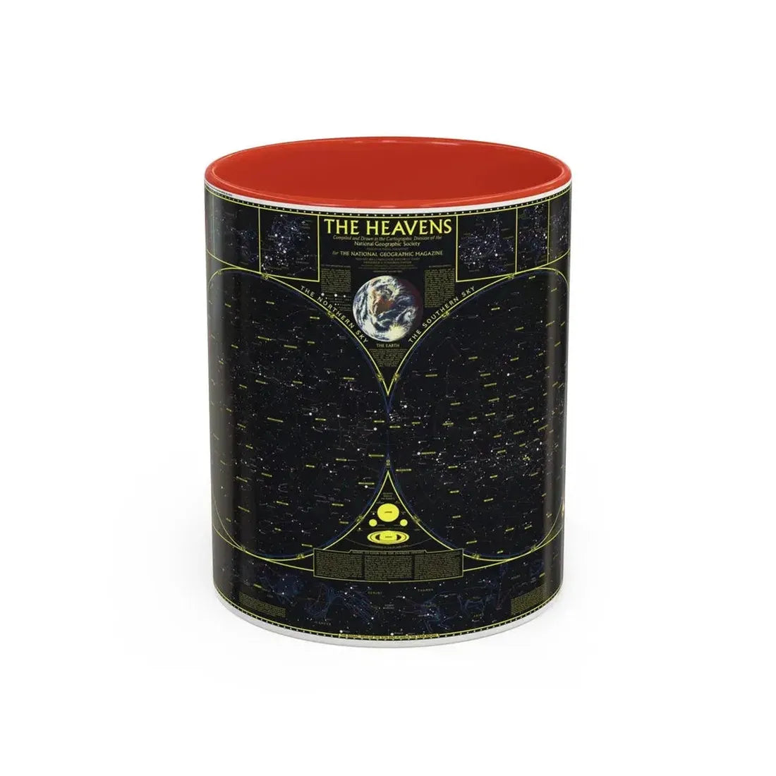 Heavens. The (1970) (Map) Accent Coffee Mug 11oz Red - Go Mug Yourself