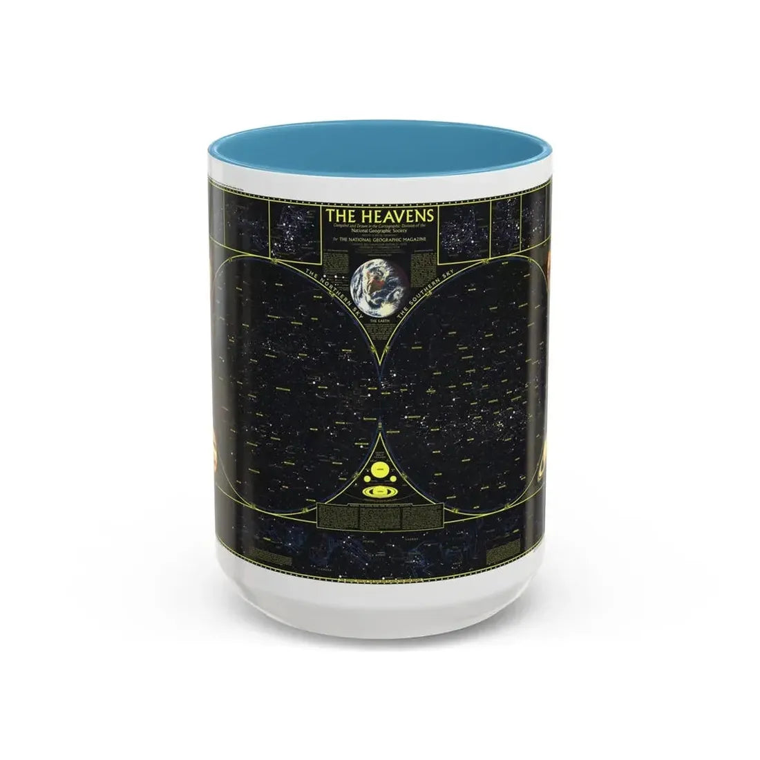 Heavens. The (1970) (Map) Accent Coffee Mug 15oz Light Blue - Go Mug Yourself