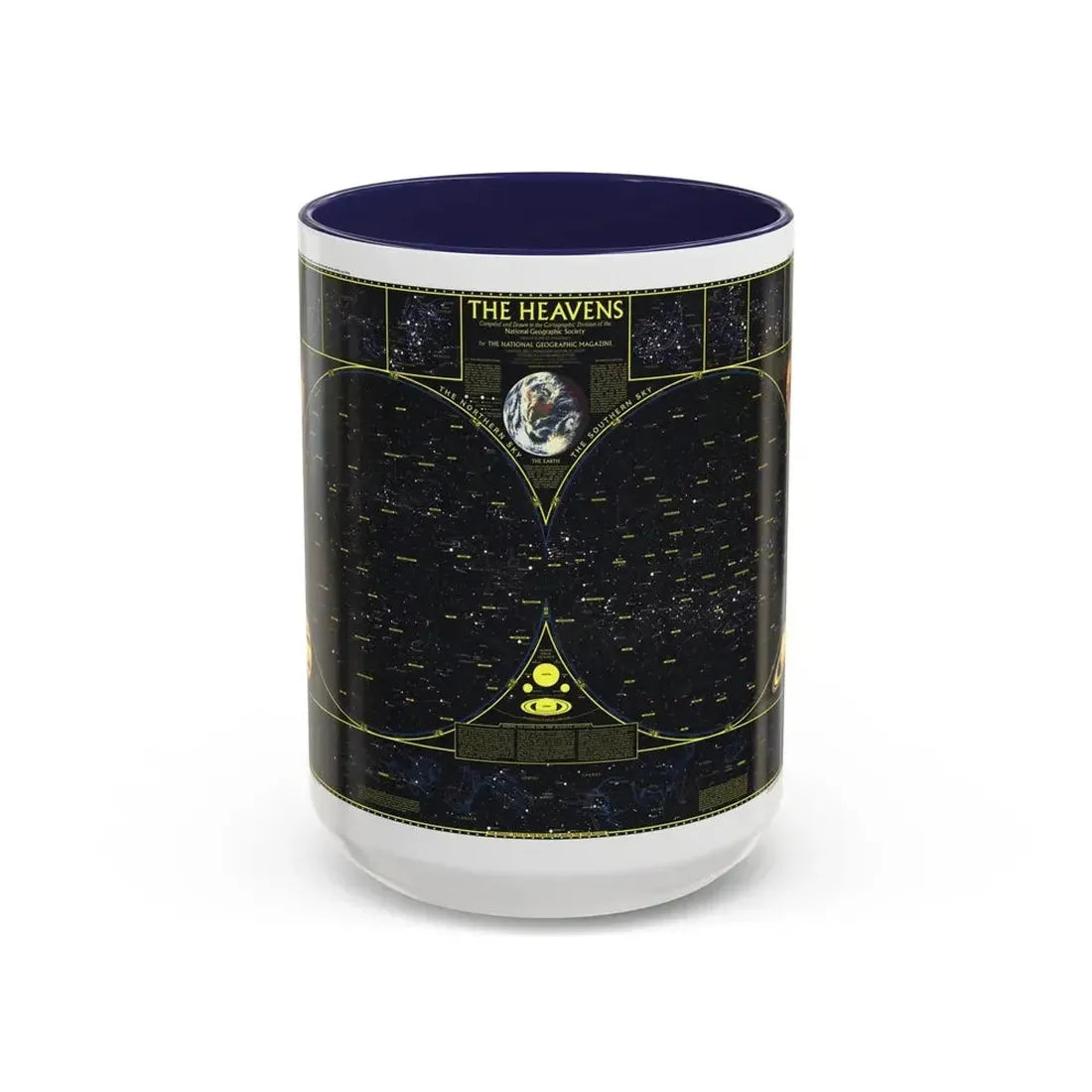 Heavens. The (1970) (Map) Accent Coffee Mug 15oz Navy - Go Mug Yourself