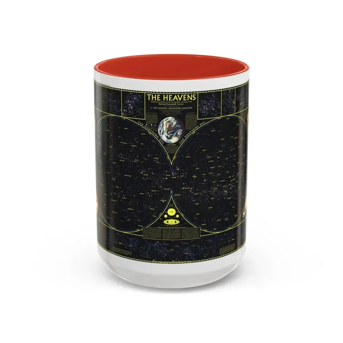 Heavens. The (1970) (Map) Accent Coffee Mug 15oz Red - Go Mug Yourself