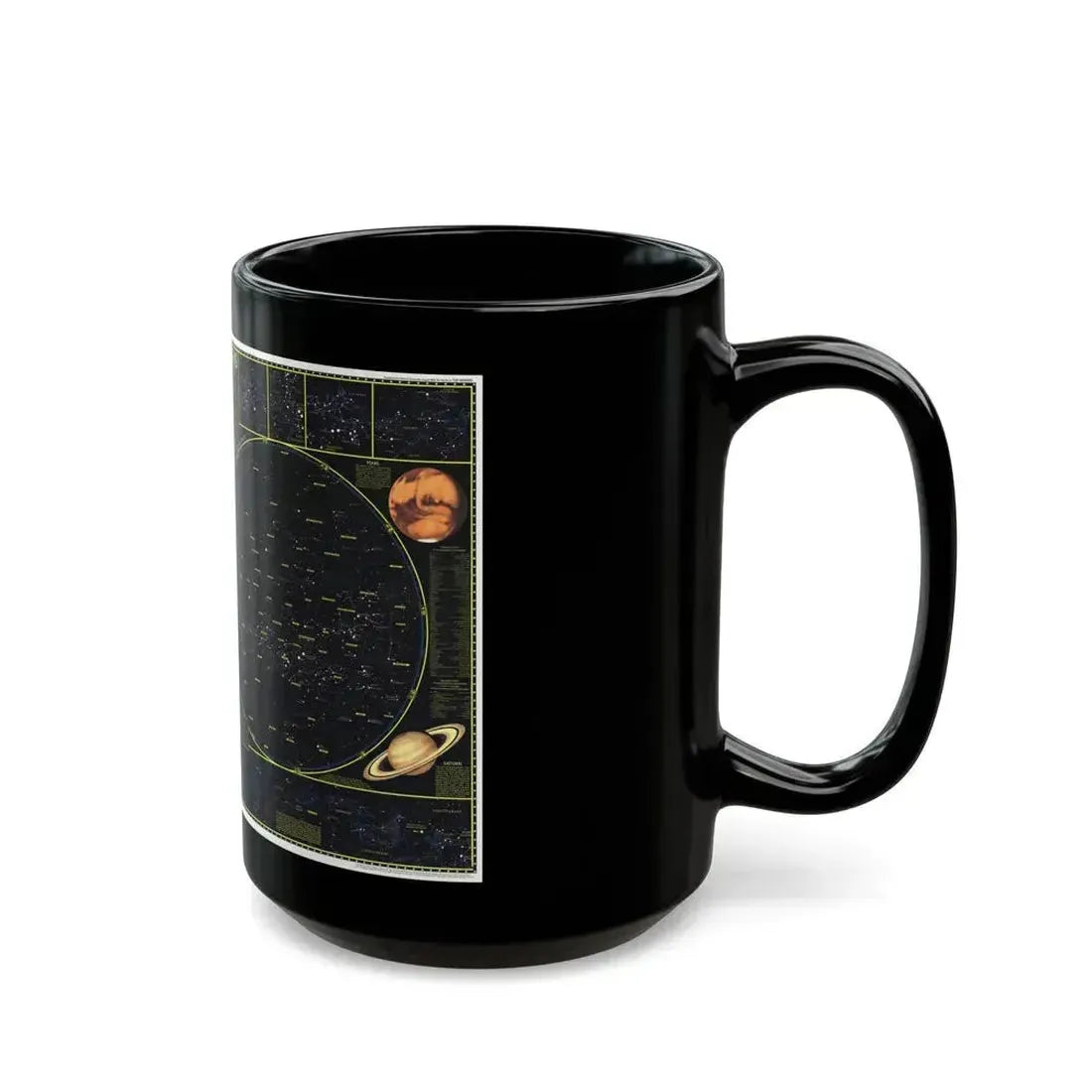 Heavens. The (1970) (Map) Black Coffee Mug - Go Mug Yourself