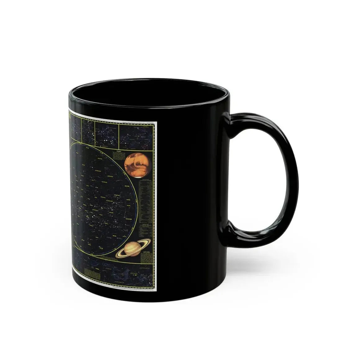Heavens. The (1970) (Map) Black Coffee Mug - Go Mug Yourself