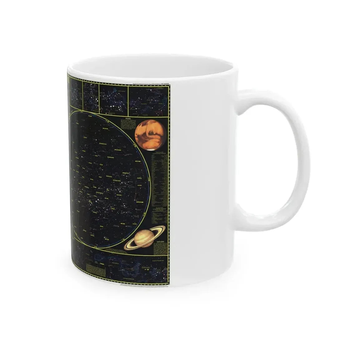 Heavens. The (1970) (Map) White Coffee Mug - Go Mug Yourself