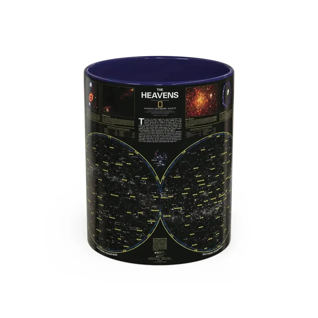 Heavens, The (1995) (Map) Accent Coffee Mug 11oz Navy - Go Mug Yourself