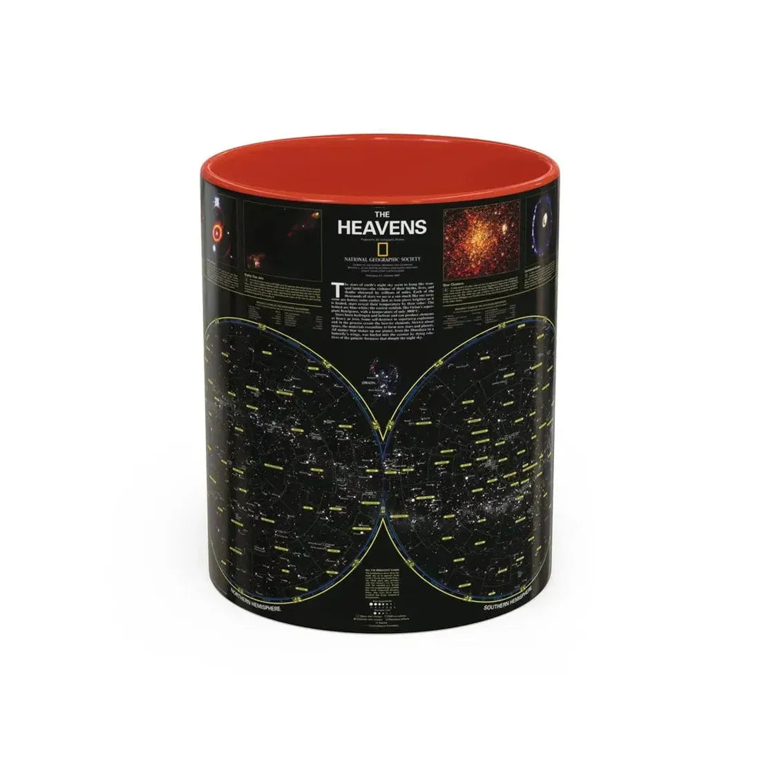 Heavens, The (1995) (Map) Accent Coffee Mug 11oz Red - Go Mug Yourself