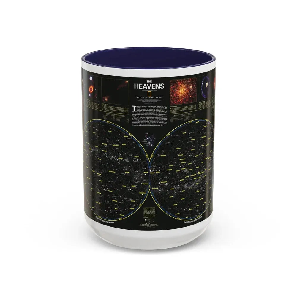 Heavens, The (1995) (Map) Accent Coffee Mug 15oz Navy - Go Mug Yourself