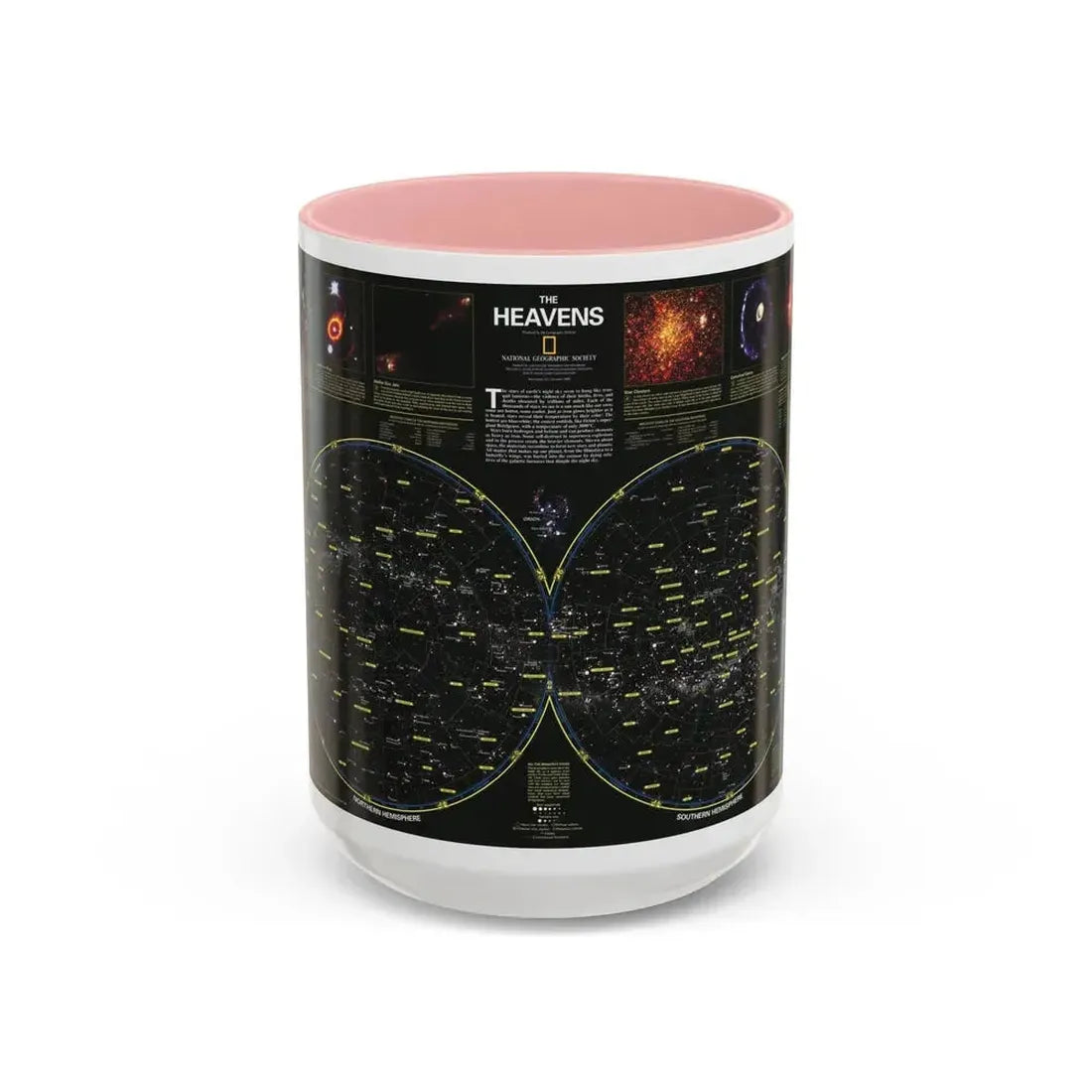 Heavens, The (1995) (Map) Accent Coffee Mug 15oz Pink - Go Mug Yourself