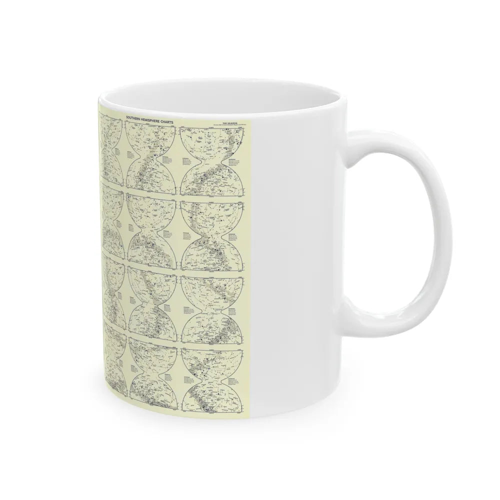 Heavens, The 2 (1957) (Map) White Coffee Mug-Go Mug Yourself