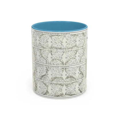Heavens, The - Monthly Star Charts (1970) (Map) Accent Coffee Mug 11oz Light Blue - Go Mug Yourself