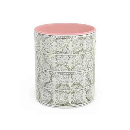 Heavens, The - Monthly Star Charts (1970) (Map) Accent Coffee Mug 11oz Pink - Go Mug Yourself
