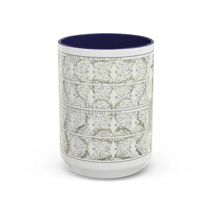 Heavens, The - Monthly Star Charts (1970) (Map) Accent Coffee Mug 15oz Navy - Go Mug Yourself