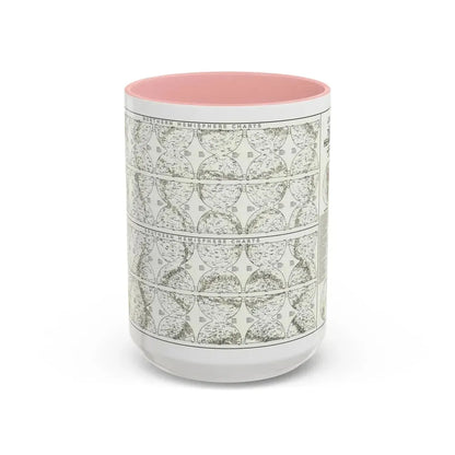 Heavens, The - Monthly Star Charts (1970) (Map) Accent Coffee Mug 15oz Pink - Go Mug Yourself