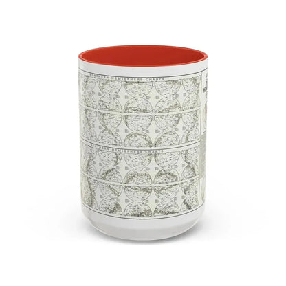 Heavens, The - Monthly Star Charts (1970) (Map) Accent Coffee Mug 15oz Red - Go Mug Yourself