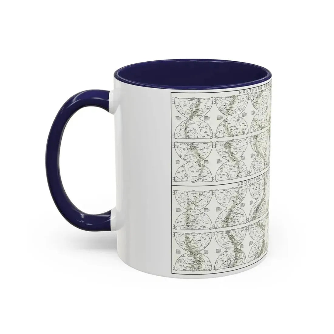 Heavens, The - Monthly Star Charts (1970) (Map) Accent Coffee Mug - Go Mug Yourself
