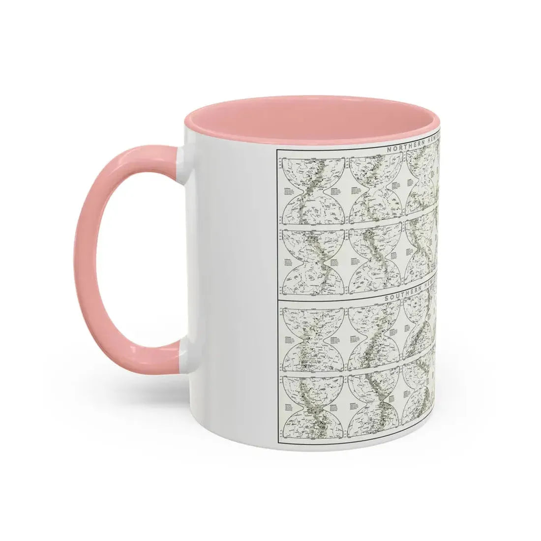 Heavens, The - Monthly Star Charts (1970) (Map) Accent Coffee Mug - Go Mug Yourself