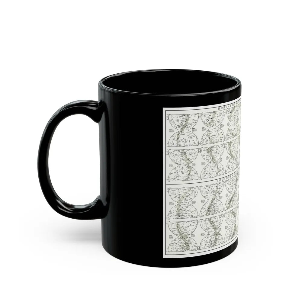 Heavens, The - Monthly Star Charts (1970) (Map) Black Coffee Mug-Go Mug Yourself