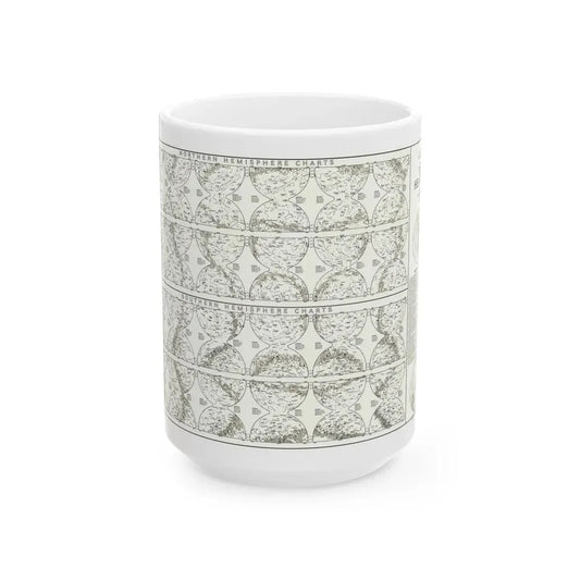 Heavens, The - Monthly Star Charts (1970) (Map) White Coffee Mug 15oz - Go Mug Yourself
