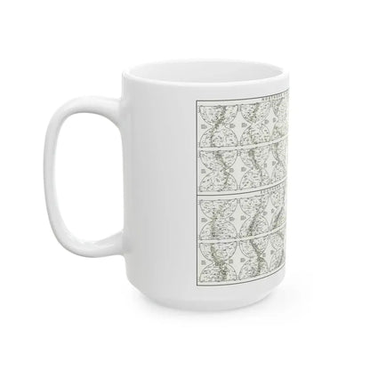 Heavens, The - Monthly Star Charts (1970) (Map) White Coffee Mug - Go Mug Yourself