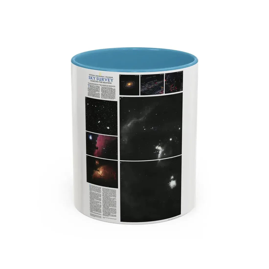 Heavens, The - Palomar Sky Survey (1983) (Map) Accent Coffee Mug 11oz Light Blue - Go Mug Yourself