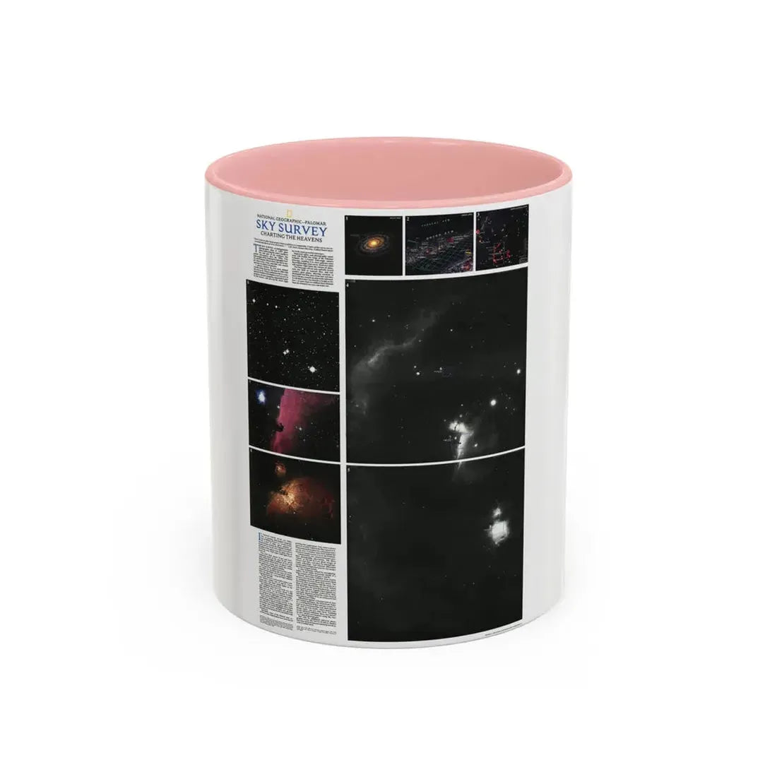 Heavens, The - Palomar Sky Survey (1983) (Map) Accent Coffee Mug 11oz Pink - Go Mug Yourself