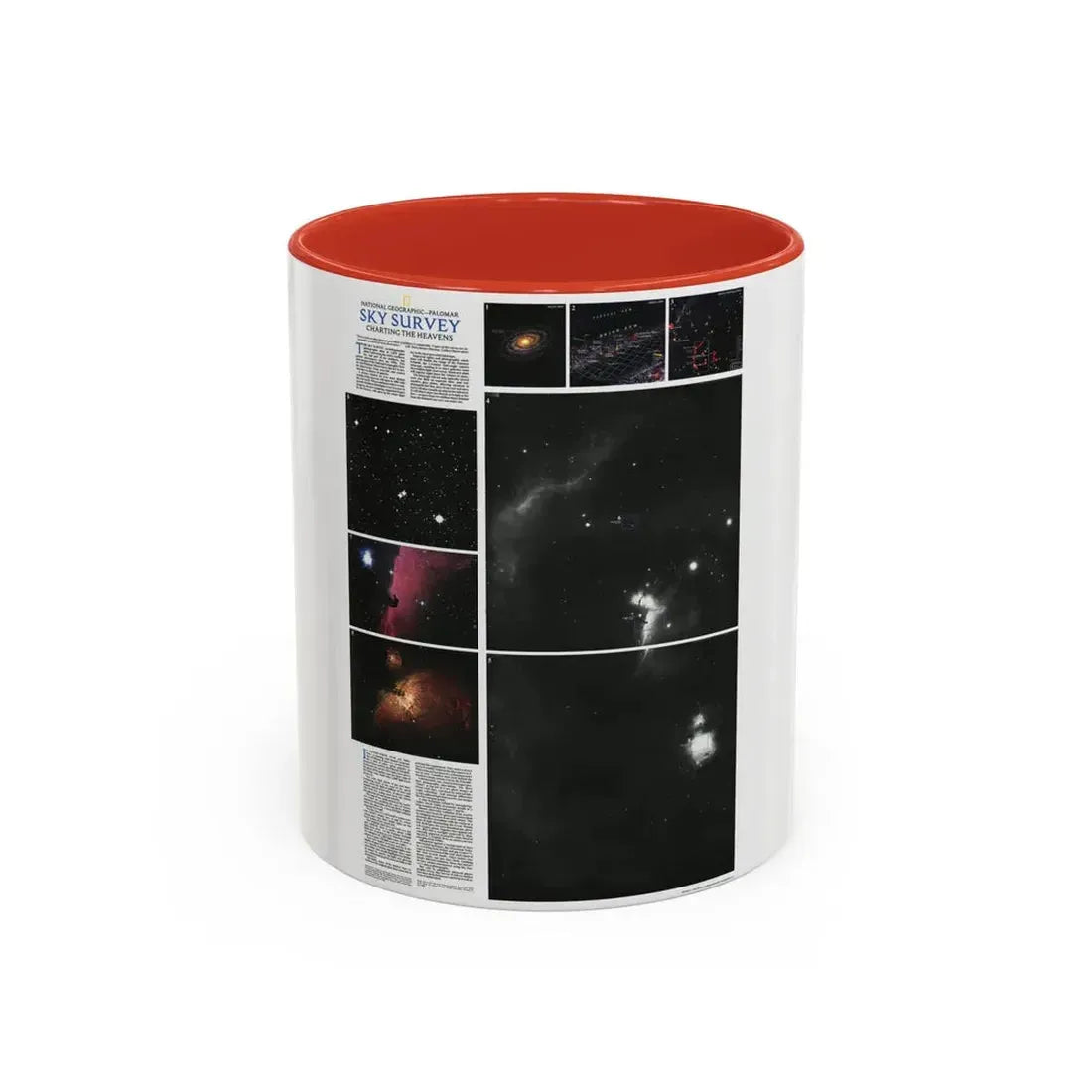 Heavens, The - Palomar Sky Survey (1983) (Map) Accent Coffee Mug 11oz Red - Go Mug Yourself
