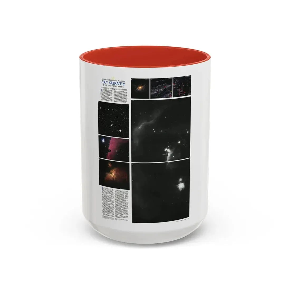 Heavens, The - Palomar Sky Survey (1983) (Map) Accent Coffee Mug 15oz Red - Go Mug Yourself