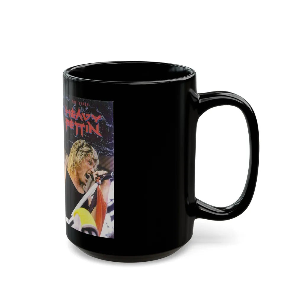 HEAVY PETTIN THE VIDEO (VHS COVER) - Black Coffee Mug-Go Mug Yourself