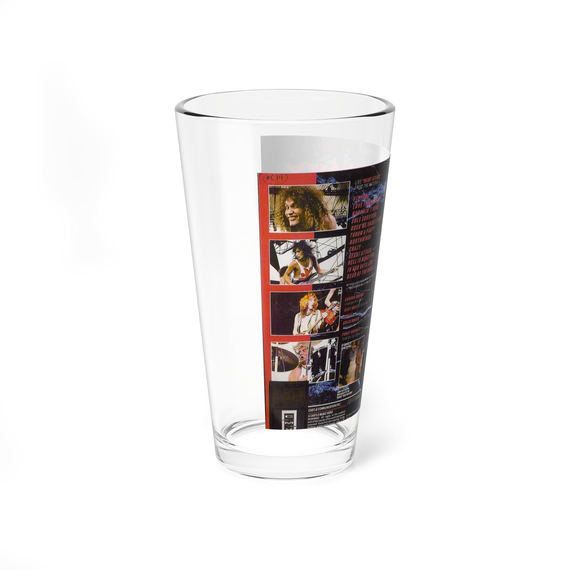 HEAVY PETTIN THE VIDEO (VHS COVER) Pint Glass 16oz-Go Mug Yourself